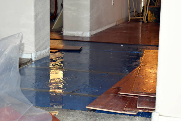 Professional Water Damage Restoration technician working in York Beach, ME